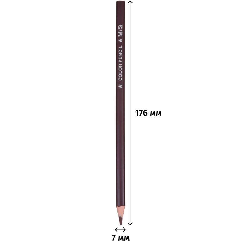 Карандаши цветные M&G&nbsp; пластиковые шестигранные, 24 цв в наборе