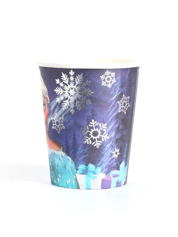 Стакан одноразовый бумажный с тиснением, 250 мл, Холодное сердце