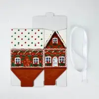 Коробка-домик, подарочная, самосборная, набор 10 шт. &laquo;Пряничный&raquo;,7&times;6.2&times;5 см