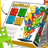 Настольная игра Лас Играс KIDS &laquo;На 4 ногах&raquo;, 18 стульев, 8 цветов, 2-4 игрока, 5+