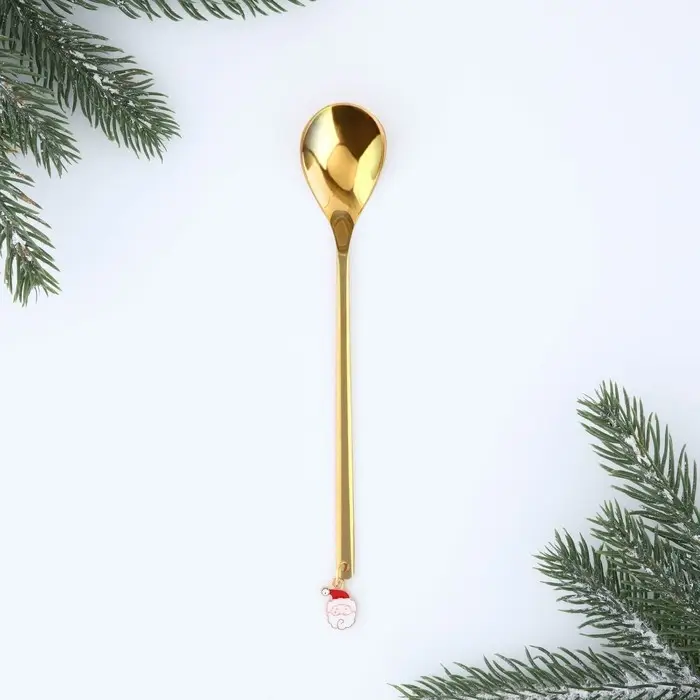 Ложка столовая с подвесом «Ложка крутого Санты», 2,7 х 14,8 см, Ложка столовая с подвесом «Ложка крутого Санты», 2,7 х 14,8 см,