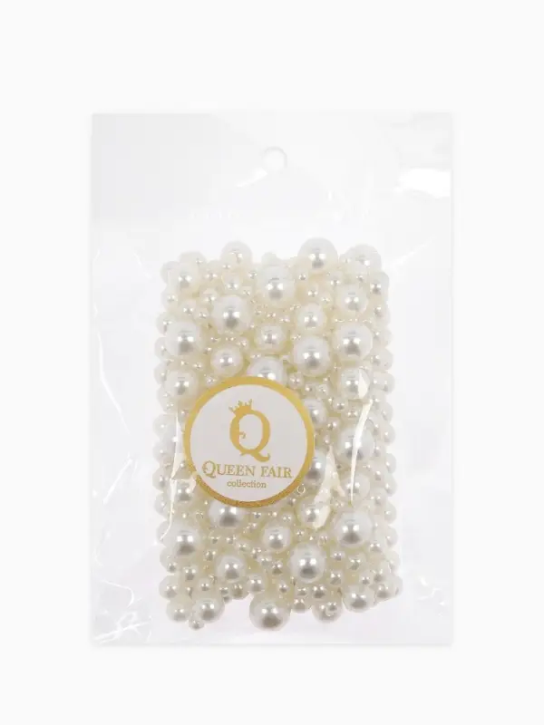 Браслет манжета &laquo;Жемчуг. Зима&raquo;, d=5 см, цвет молочный