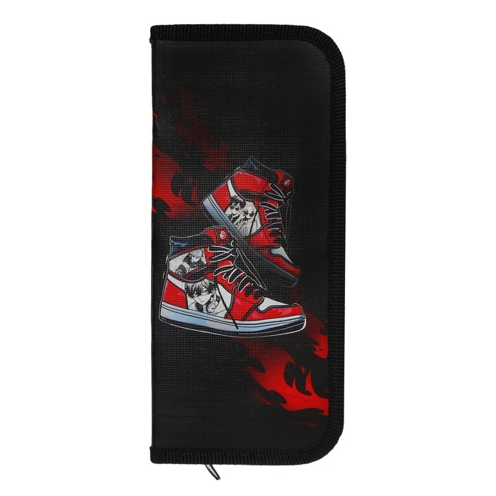 Пенал 1 секция, 90 х 195 х 25 мм, Calligrata  Пенал 1 секция, 90 х 195 х 25 мм, Calligrata "Кеды аниме", ламинированный картон