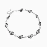 Бусы &laquo;Жемчуг Борокко&raquo;, белые в серебре 40 см