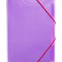 Тетрадь-папка А4, 80 листов в клетку Hatber FolderBook, пластиковая обложка, на закрытом гребне, с клапаном на резинке, фиолетовая