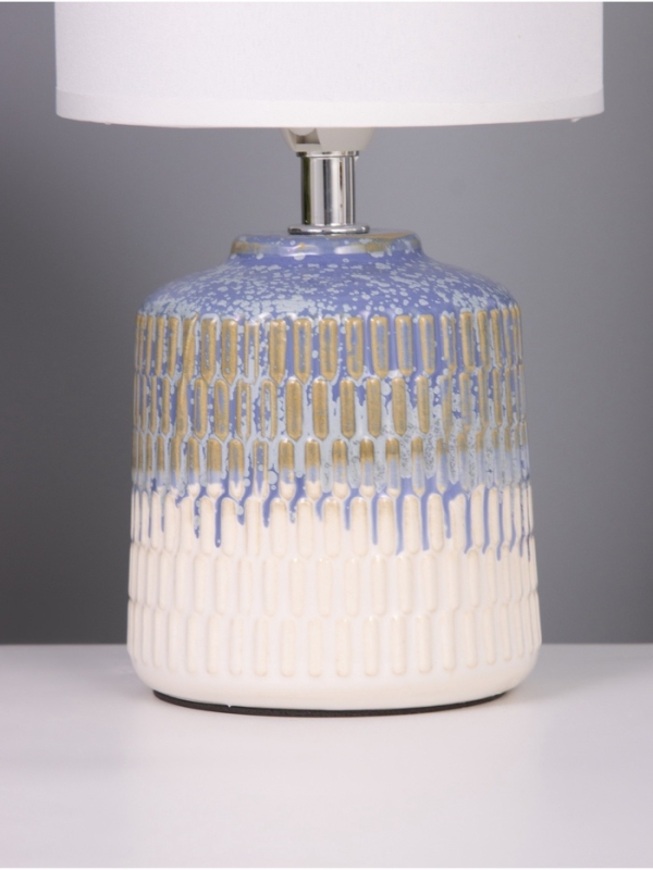Лампа настольная Лампа настольная "Ичиго" 1х40Вт Е14 синий/серый 13х13х25см