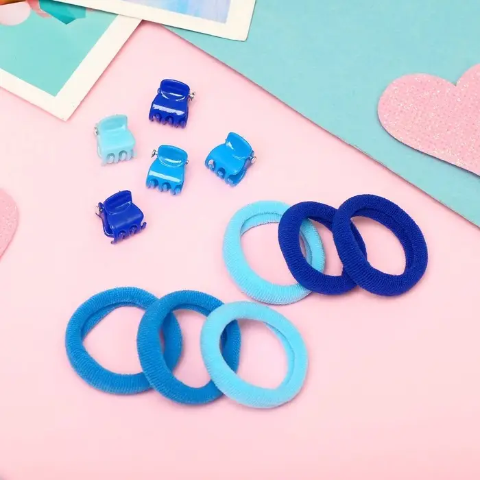 Набор для волос Набор для волос "Ромашка" (6 крабов, 12 резинок) синий голубой