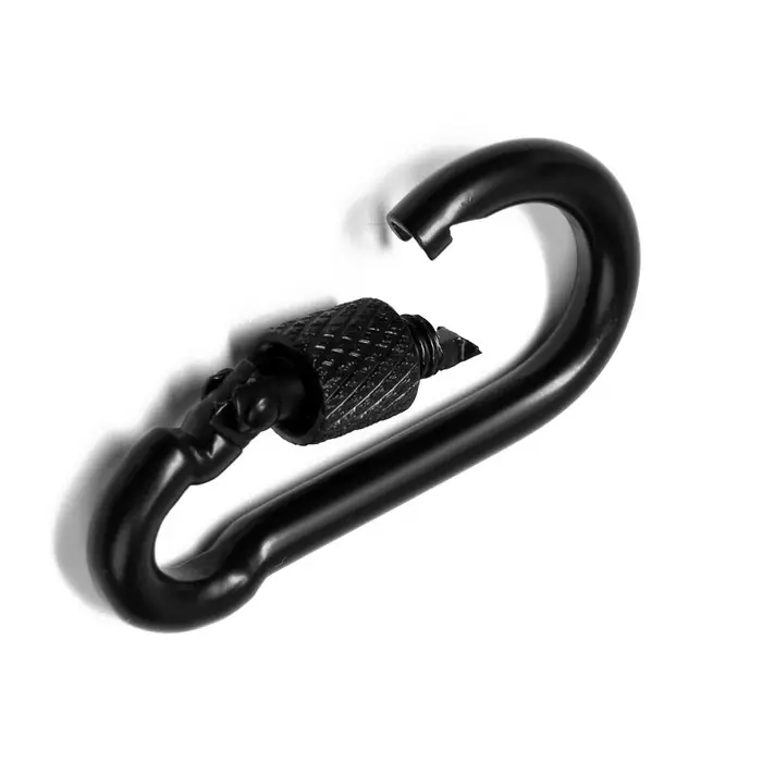 Карабин монтажный с фиксатором ТУНДРА krep, DIN5299D, 4×40 мм, черный, 1 шт. Карабин монтажный с фиксатором ТУНДРА krep, DIN5299D, 4×40 мм, черный, 1 шт.