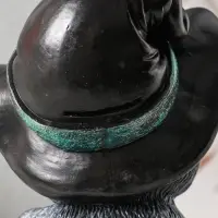 Копилка "Кот с тыквой" 27х22 см, бронза с серебром Копилка "Кот с тыквой" 27х22 см, бронза с серебром