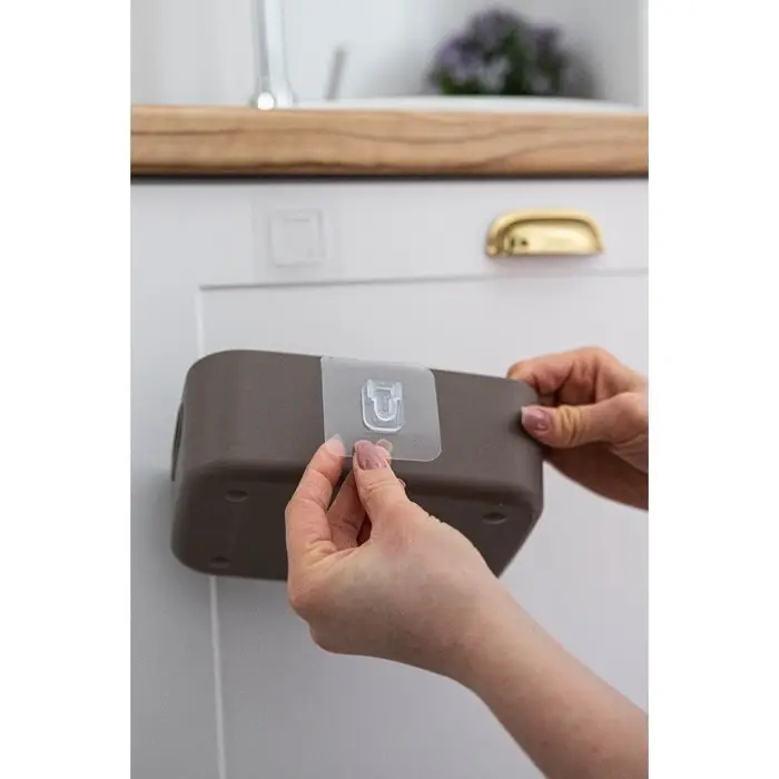 Крючок держатель самоклеящийся Доляна, 2 детали, 5.7×5.7×1 см, прозрачный