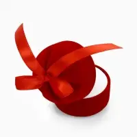 Футляр бархатный под кольцо, серьги &laquo;Подарочек&raquo;, 5&times;5&times;6 см, красный, вставка белая