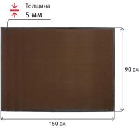Коврик входной Tuff влаговпитывающий 90x150 см, коричневый,&nbsp; Blabar/5