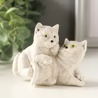 Фигурка гипс &laquo;Пара кошечек&raquo;, 9&times;7&times;5 см, серо-коричневый