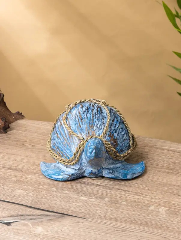 Сувенир Сувенир "Черепаха" дерево сиграсс, кокос, 25х16х10 см, цв. голубой