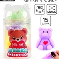 Антистресс сквиш мялка «Мишки», в банке