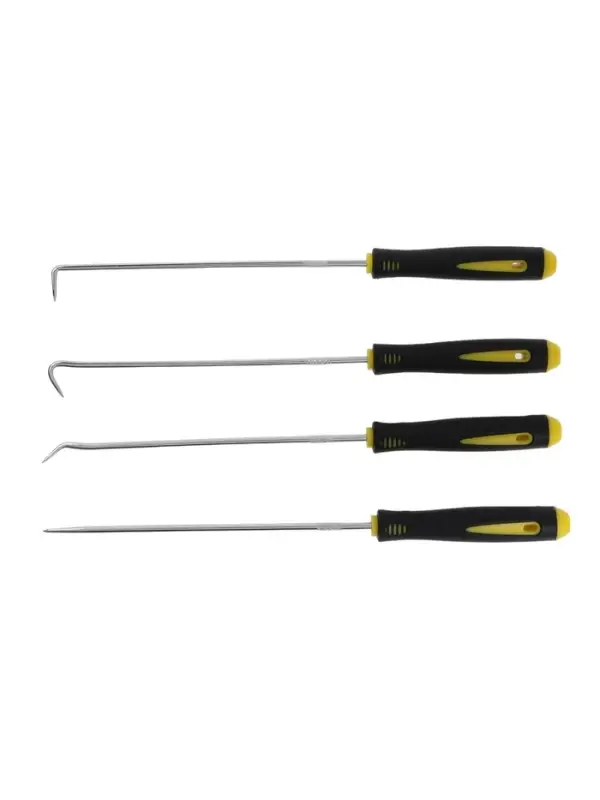 Набор крючков для демонтажа уплотнительных колец ТУНДРА, 2К рукоятки, 150 мм, 4 шт.