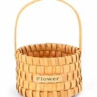 Корзина плетеная 17х17х12 см,  ручка h=13 см, натуральный Корзина плетеная 17х17х12 см,  ручка h=13 см, натуральный