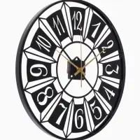 Часы настенные интерьерные &laquo;Гармошка&raquo;, бесшумные, плавный ход, d=40 см, металл, чёрные