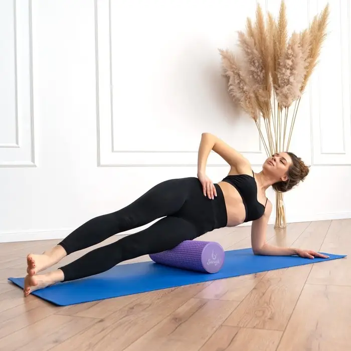 Ролик массажный Sangh, 45&times;15 см, цвет фиолетовый