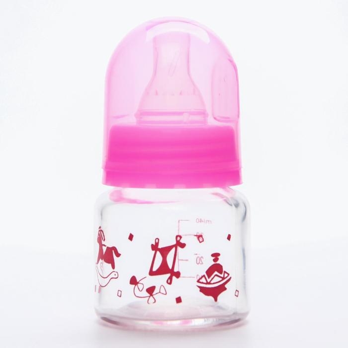 Бутылочка для кормления, классическое горло, 40 мл., от 0 мес., стекло, цвет МИКС Бутылочка для кормления, классическое горло, 40 мл., от 0 мес., стекло, цвет МИКС