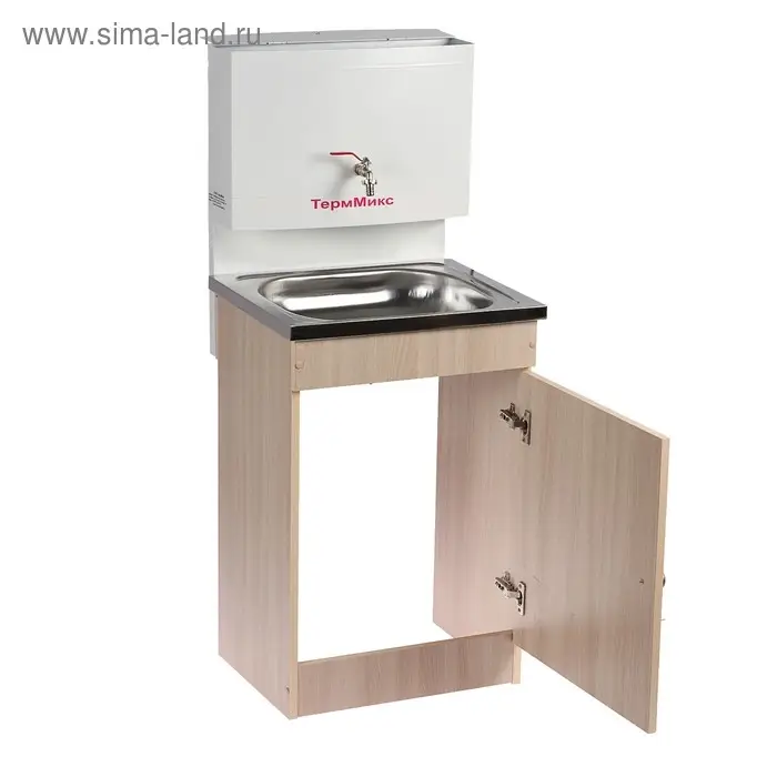 Умывальник  Умывальник "ТермМикс", без ЭВН, нержавеющая мойка, 17 л, ЛДСП, белый
