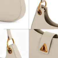 Сумка женская багет TEXTURA на молнии, 30&times;5&times;17 см, молочная