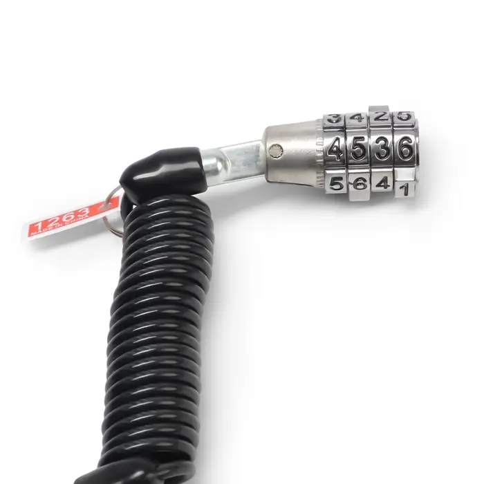 Замок навесной велосипедный LOCKLAND, пружинный, 3&times;1200 мм, кодовый замок