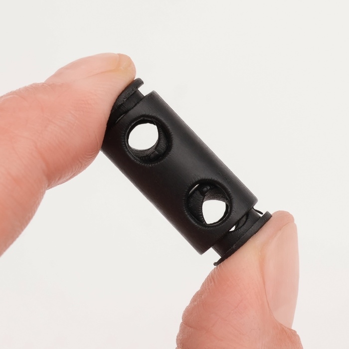 Фиксатор для шнура, двойной, d = 5 мм, 11 × 33 мм, 30 шт, цвет чёрный Фиксатор для шнура, двойной, d = 5 мм, 11 × 33 мм, 30 шт, цвет чёрный