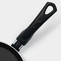 Сковорода блинная &laquo;Хит&raquo;, d=18 см, пластиковая ручка, антипригарное покрытие, алюминий, бордовая