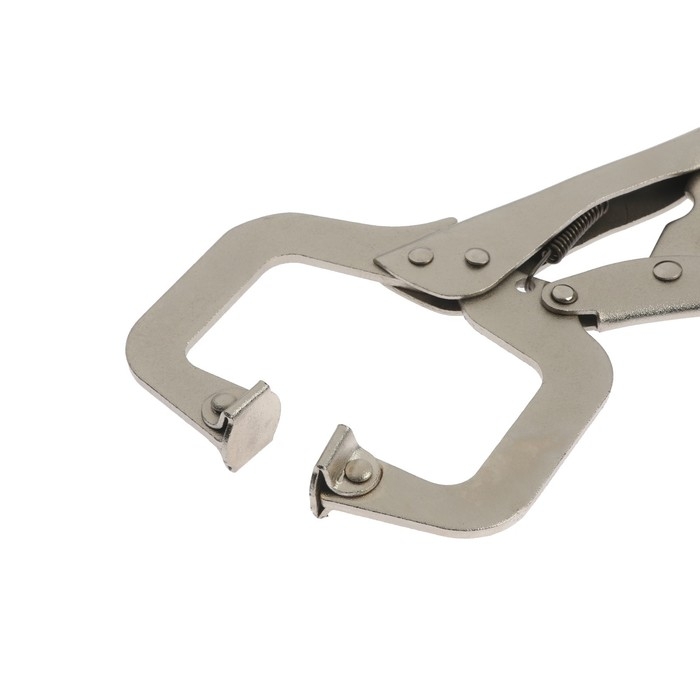 Зажим ручной ТУНДРА, точечный захват, подвижные губки, с фиксатором, 220 мм Зажим ручной ТУНДРА, точечный захват, подвижные губки, с фиксатором, 220 мм