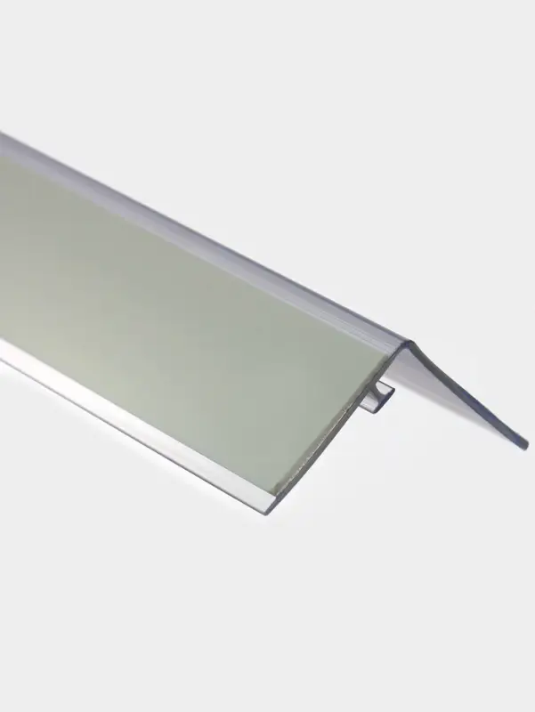 Ограничитель передний пластиковый самоклеящийся с Т-профилем, 1000&times;32&times;30 мм, прозрачный