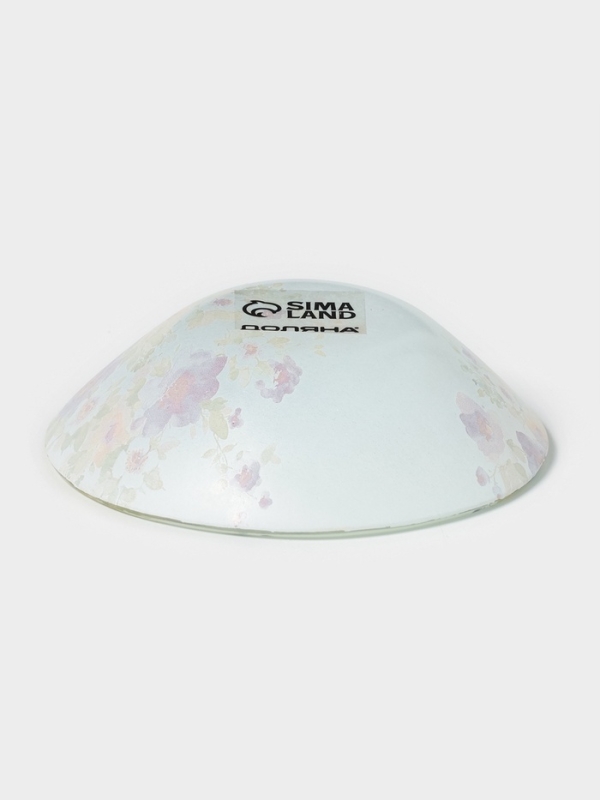 Салатник Доляна «Букет незабудок», d=11,5 см, стекло, рисунок