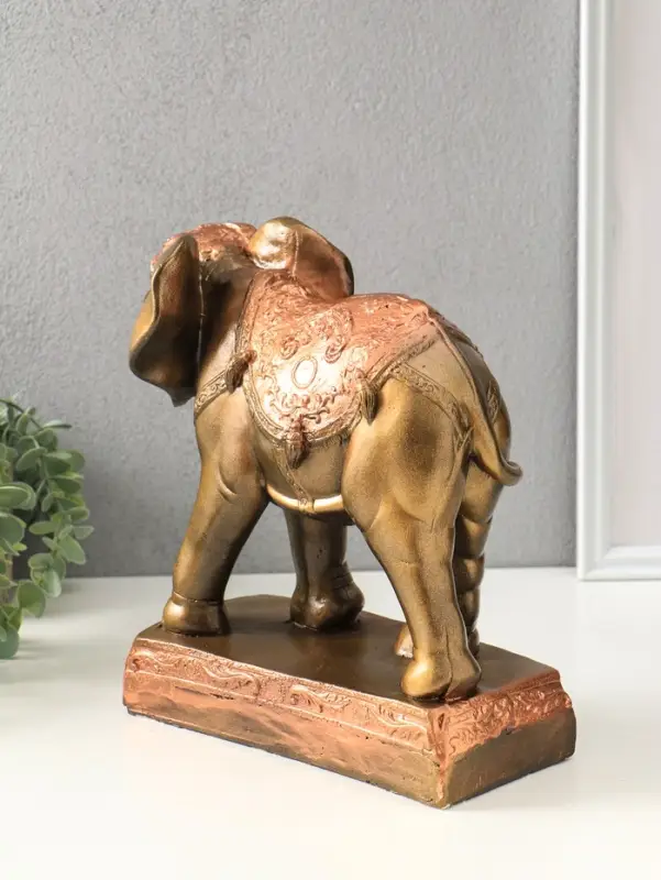 Копилка для денег &laquo;Слон удачи&raquo;, гипс под золото, 32&times;26&times;12 см