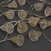 Гирлянда &laquo;Нить&raquo; 4 м с насадками &laquo;Колокольчик&raquo;, IP20, прозрачная нить, 20 LED, свечение белое, 8 режимов, 220 В