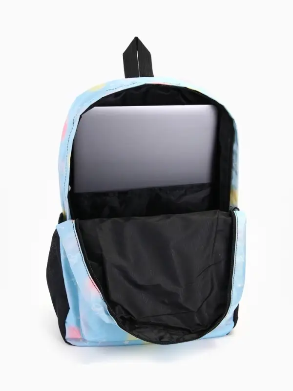 Рюкзак школьный &laquo;Сердечки&raquo;, для девочки, 30&times;13&times;42 см, голубой