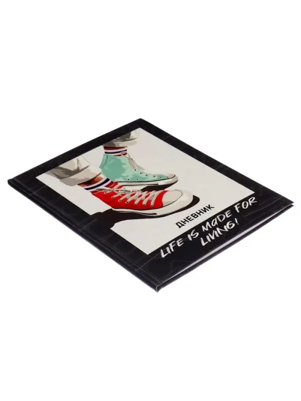 Дневник школьный для 1-11 классов, &laquo;Кеды зелено-красные&raquo;, твёрдая обложка 7БЦ, матовая ламинация, выборочный лак, 40 листов