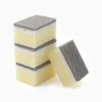 Губки для посуды, набор 4 шт., размер 8&times;4.5&times;5.5 см, жёлтые