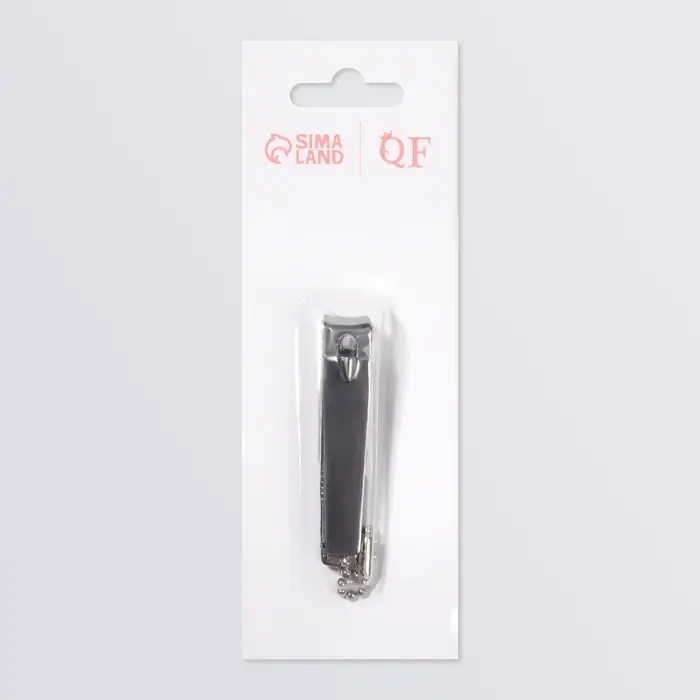 Кусачки книпсер маникюрные, с пилкой, 5.7 см, с цепочкой, на блистере