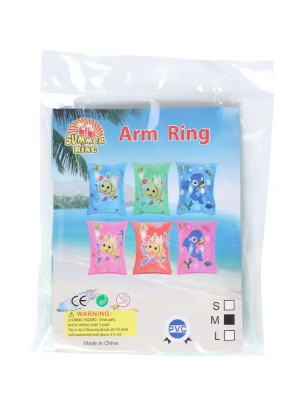 Нарукавники для плавания, размер M, цвет зеленый