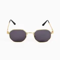 Очки солнцезащитные OneSun, uv 400, футляр, салфетка, цвет золото, серый