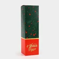 Коробка подарочная новогодняя складная &laquo;С новым годом&raquo;, 9.5&times;32.5&times;9.5 см