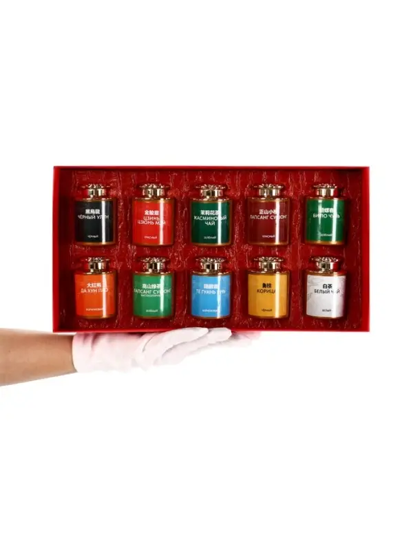 Чай подарочный набор, красный, 10 шт
