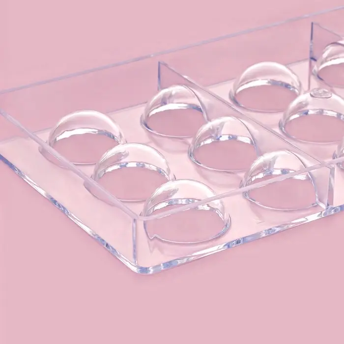 Форма для конфет и шоколада KONFINETTA &laquo;Полусфера&raquo;, 28&times;14 см, 15 ячеек, пластик, прозрачная