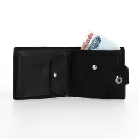 Портмоне мужское &laquo;Сахир&raquo;, на магните, отдел для купюр, для карт, для монет, чёрное