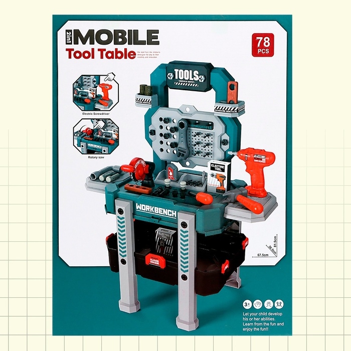 Игровой модуль 2 в 1 «Верстак», 78 элементов Игровой модуль 2 в 1 «Верстак», 78 элементов