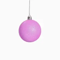 Ёлочные игрушки &laquo;Неон&raquo;, шары новогодние, набор 6 шт., d=6 см, фиолетовый
