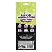 Карандаши Calligrata &laquo;Чёрная серия&raquo;, цветные, 12 цветов, шестигранные, пластиковые