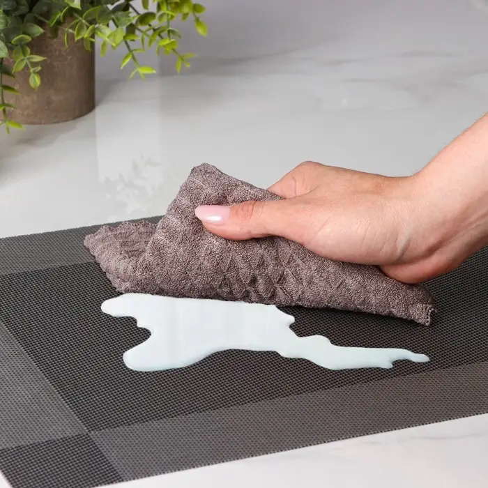 Салфетки сервировочные на стол Доляна &laquo;Шахматы&raquo;, 45&times;30 см, 4 шт., тёмно-серые