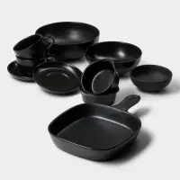 Блюдо для подачи Magistro Carbon, 28&times;19&times;4 см, фарфор, чёрное