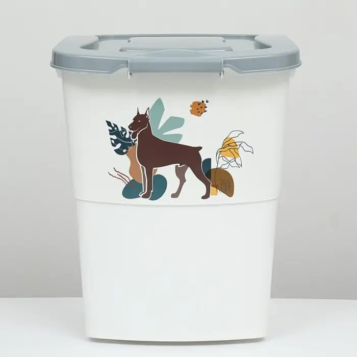 Контейнер для корма, 36 л, серый Контейнер для корма, 36 л, серый